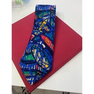 Missoni Silk Abstract Tie/Multi Color/Spain 4" W/57" L